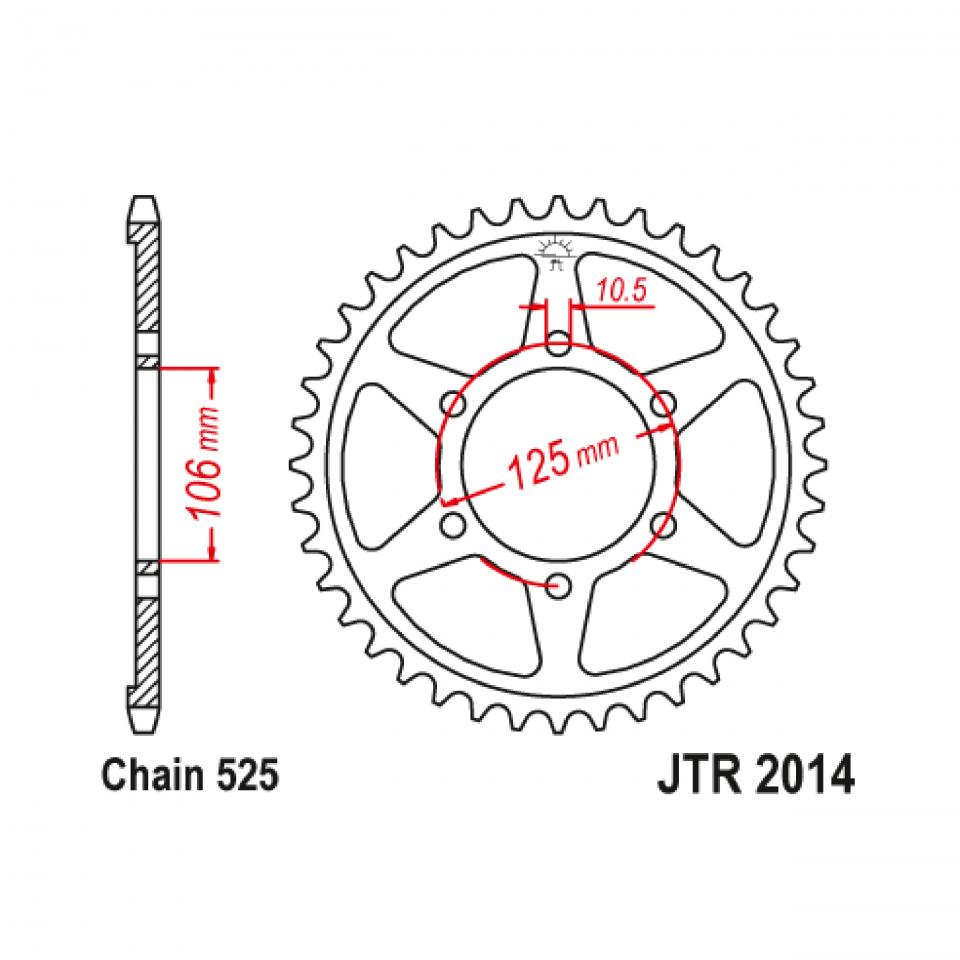 Couronne de transmission JT Sprockets pour Auto Neuf
