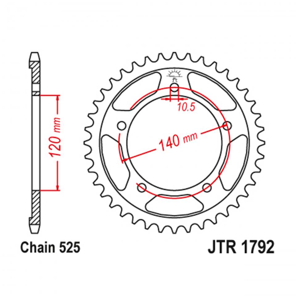 Couronne de transmission JT Sprockets pour Auto Neuf
