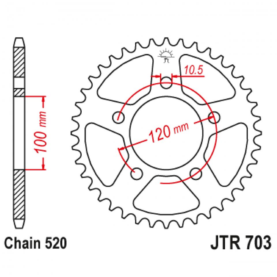 Couronne de transmission JT Sprockets pour Auto Neuf