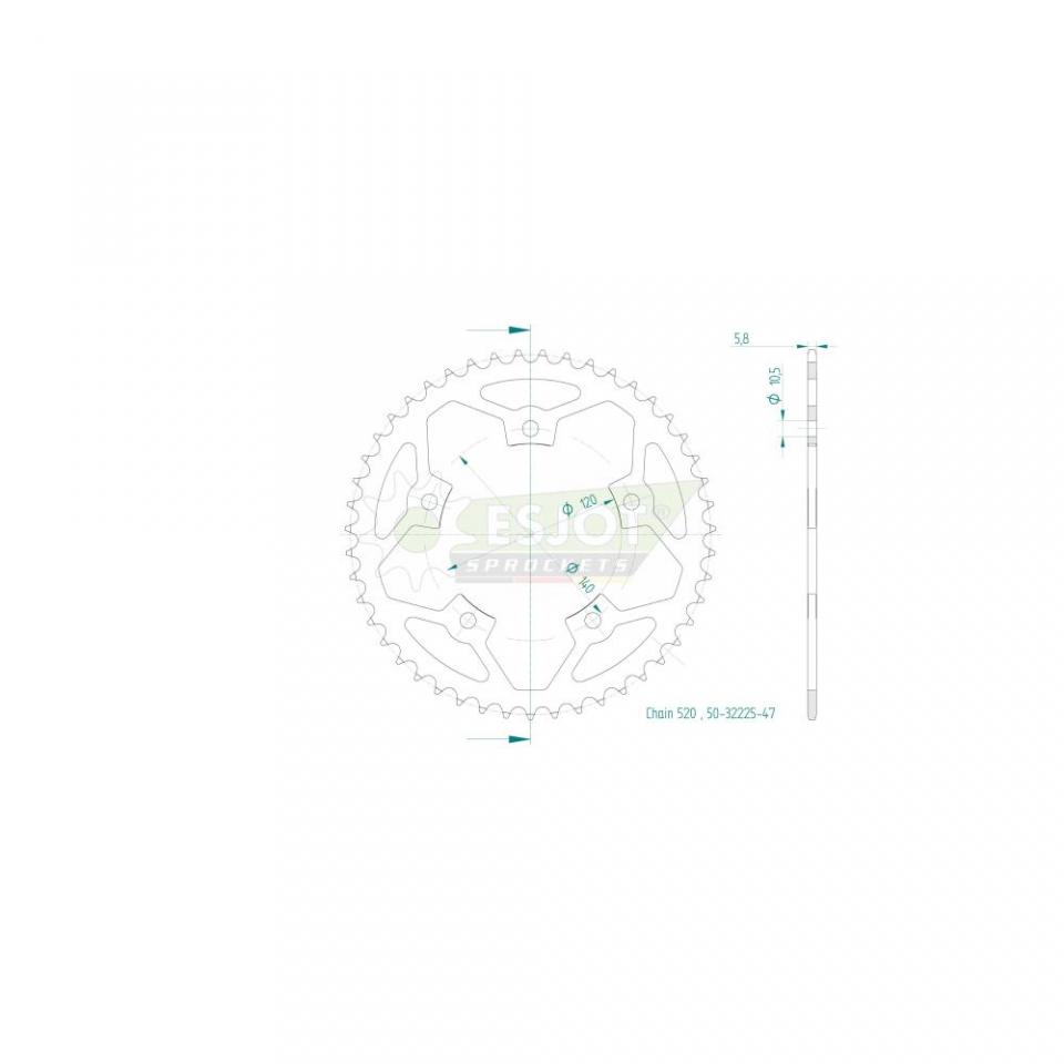 Couronne de transmission Esjot pour Auto Neuf