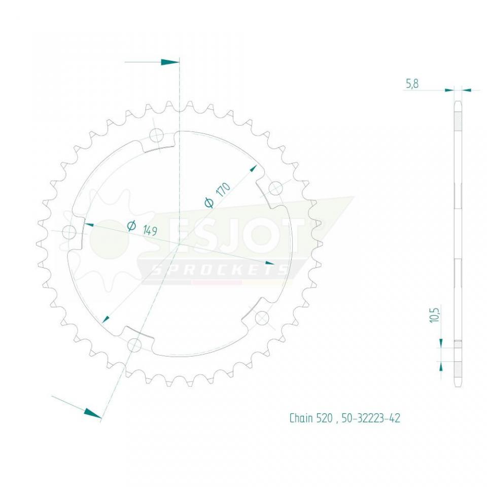 Couronne de transmission Esjot pour Auto Neuf