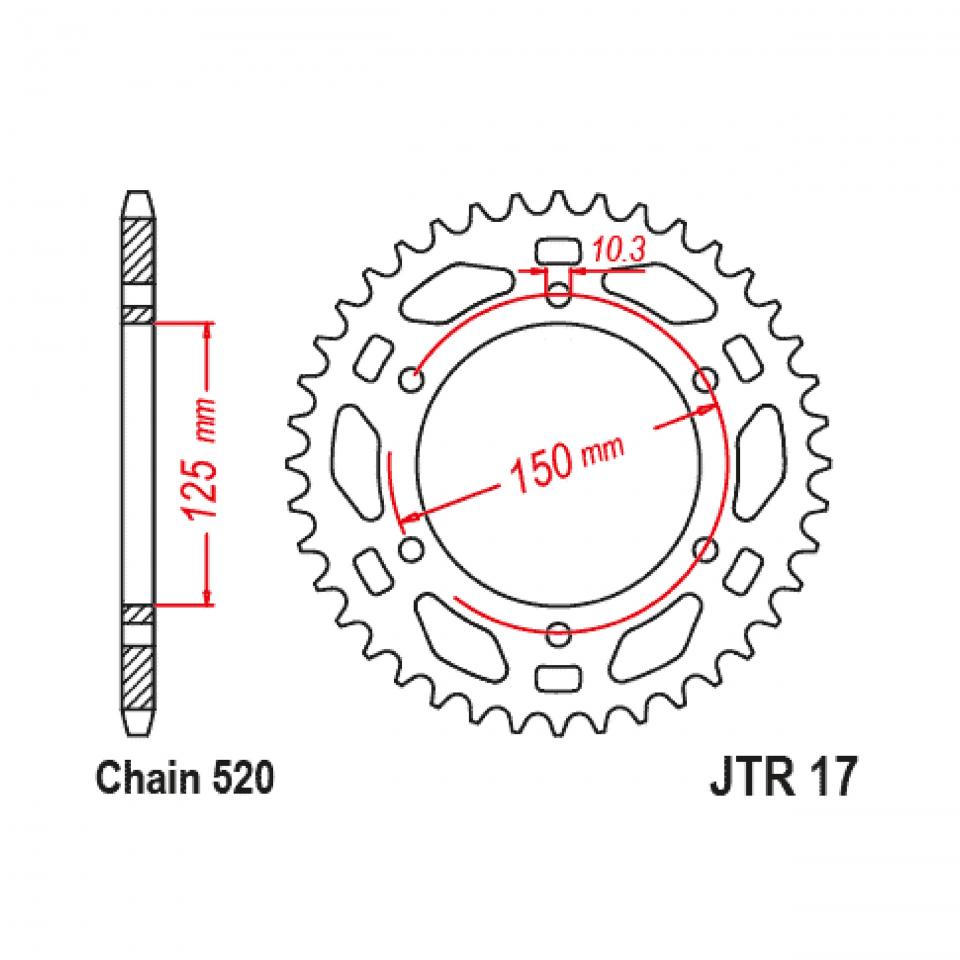 Couronne de transmission JT Sprockets pour Auto Neuf