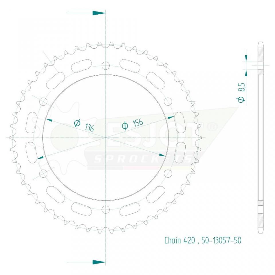Couronne de transmission Esjot pour Auto Neuf