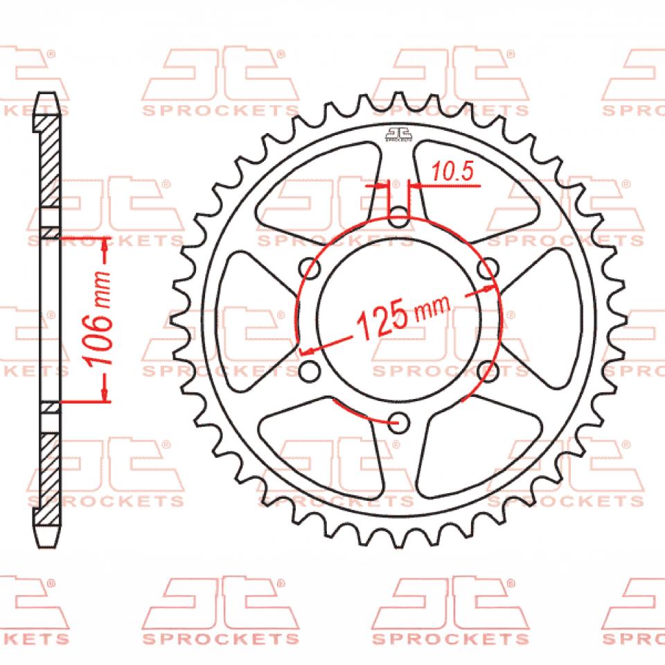 Couronne de transmission JT Sprockets pour Auto Neuf