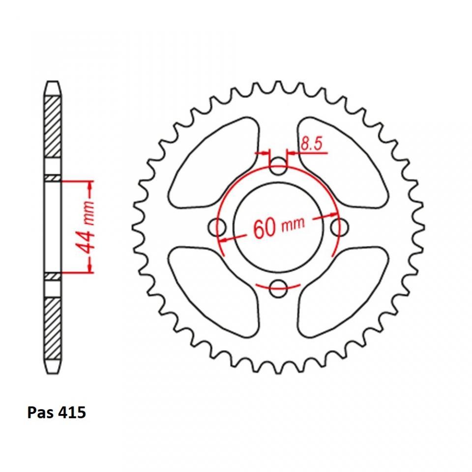 Couronne de transmission origine pour moto Yamaha 50 DTR 1996-1999 5BK-F5452-00 Neuf