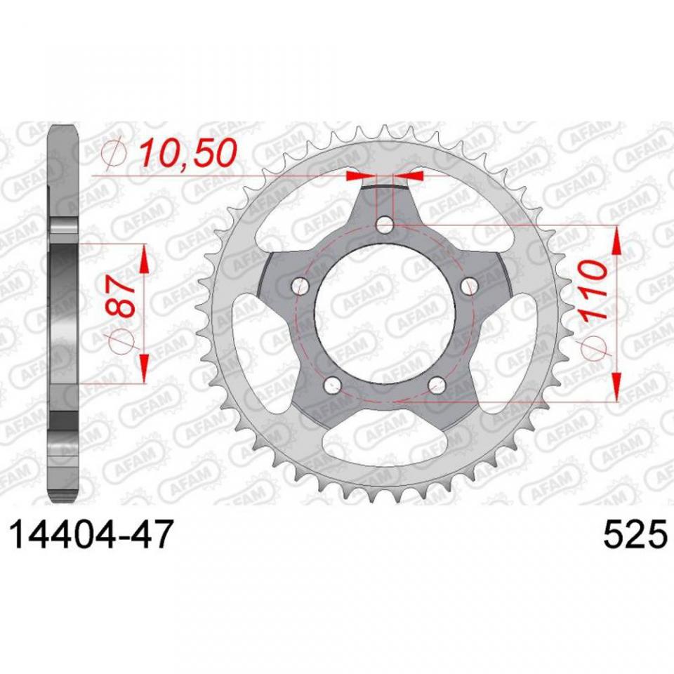 Couronne de transmission Afam pour moto Suzuki 650 GSX 2008 - 2014 14404-47 Neuf en destockage