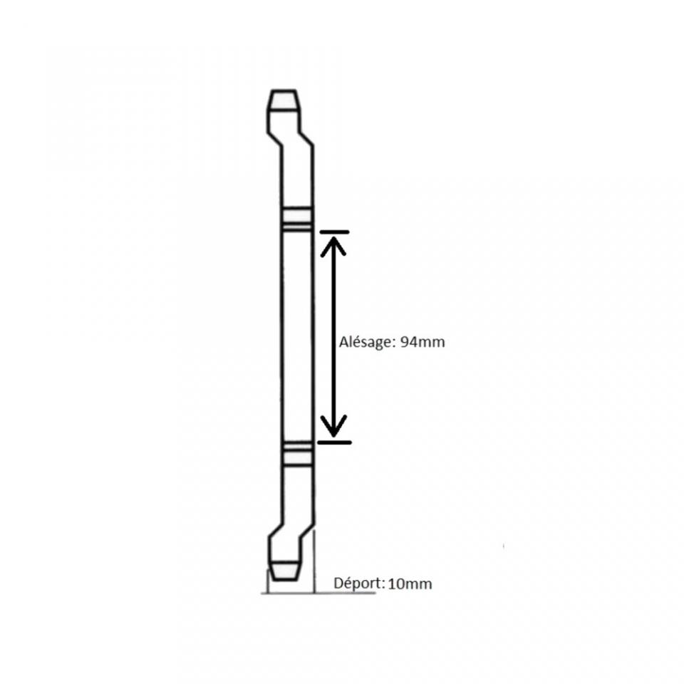 Couronne transmission P2R pour mobylette MBK 51 56 dts pas 415 alésage 94mm Neuf