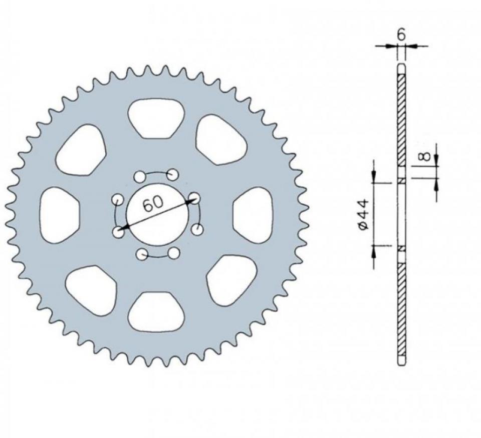 Couronne de transmission France Equipement pour Moto MBK 50 Xlimit 1999 à 2002 Neuf