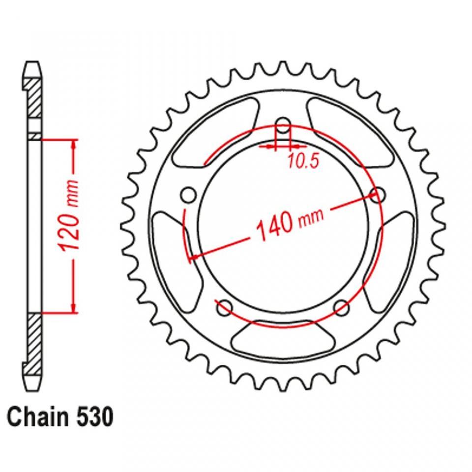 Couronne de transmission JT Sprockets pour moto Suzuki 1000 SV 2003-2007 JTR1800.45 / 45dts P530 Al 120 Neuf