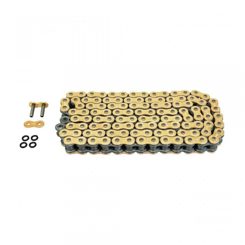 Chaîne de transmission Afam 130 maillons Pas 525 coloris OR pour moto Neuf