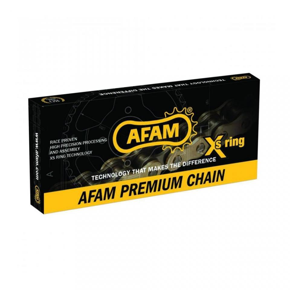 Chaîne de transmission Afam 130 maillons Pas 525 coloris OR pour moto Neuf