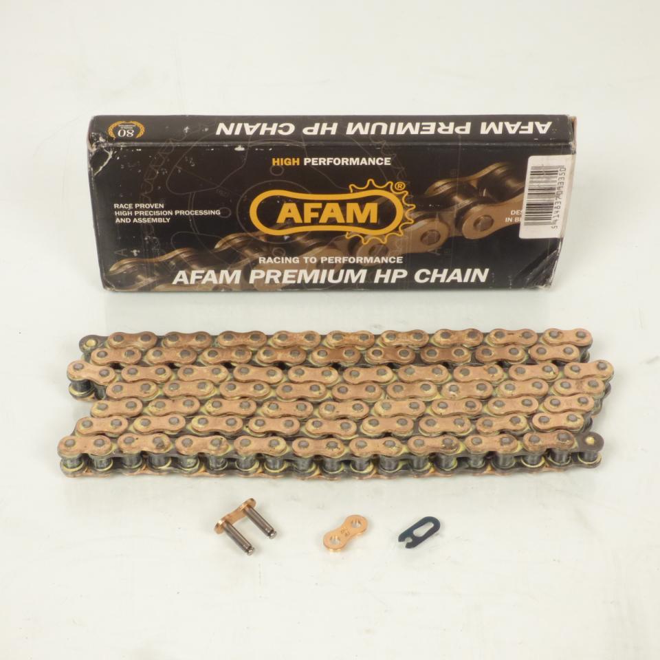 Chaîne de transmission Afam A428MX-G 130L pour moto cross TT jusqu'à 200cc