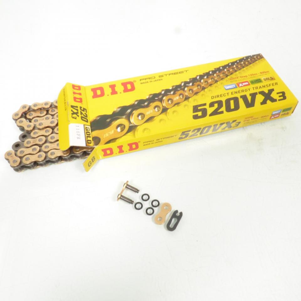 Chaîne de transmission DID pour Beta 450 RX pas 520 118 maillons Neuf