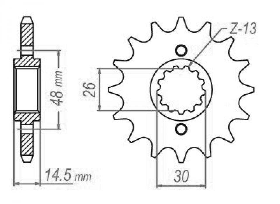 Pignon de sortie de boite Esjot pour Moto Honda 750 VFR F 1986 à 1987 16 dents pas 530 Neuf