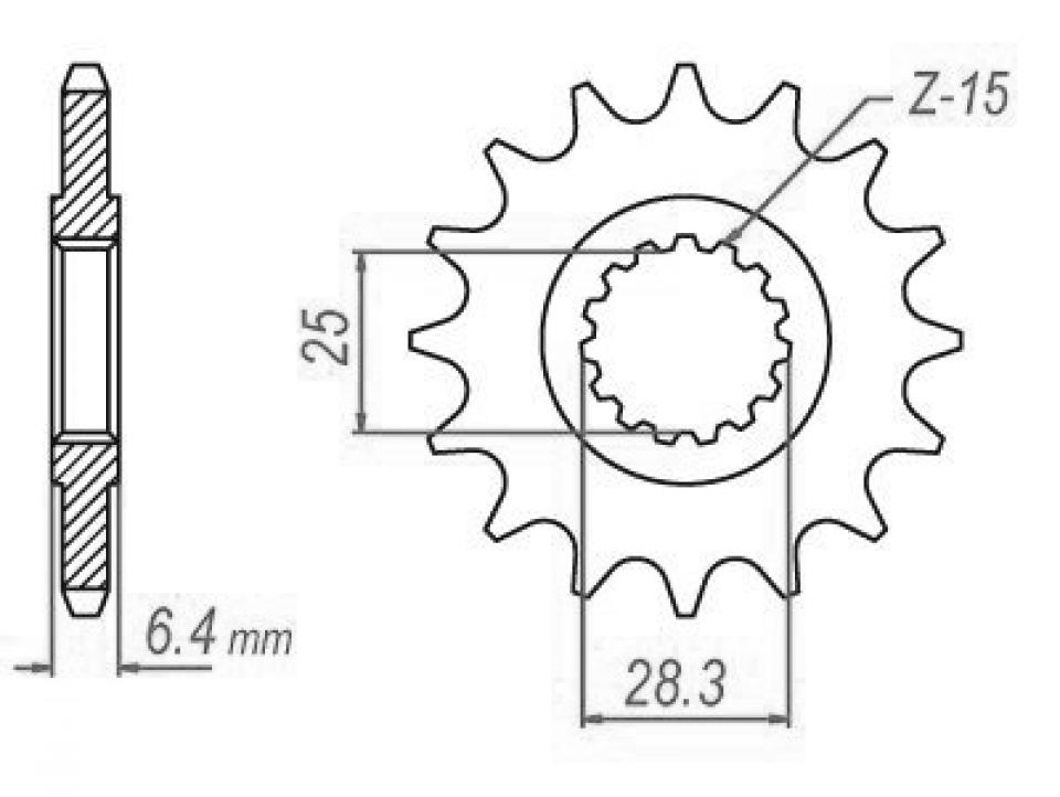 Pignon de sortie de boite Esjot pour Quad Yamaha 450 Yfz R 2010 à 2019 14 dents pas 520 Neuf