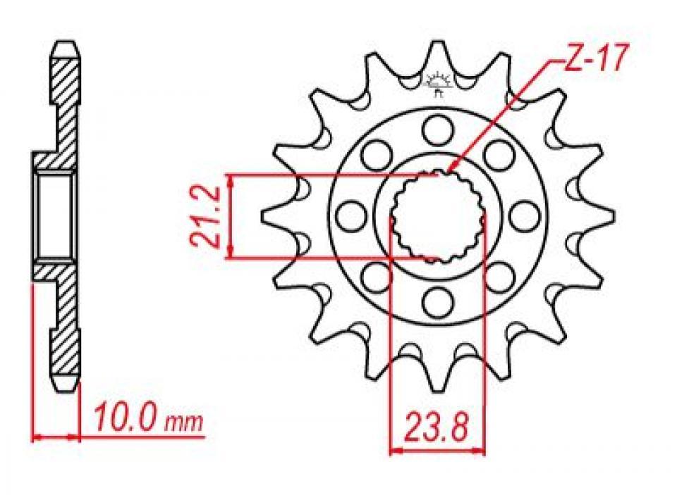 Pignon de sortie de boite Sifam pour Moto Suzuki 450 Rm-Z 4T 2013 à 2023 13 dents pas 520 Neuf