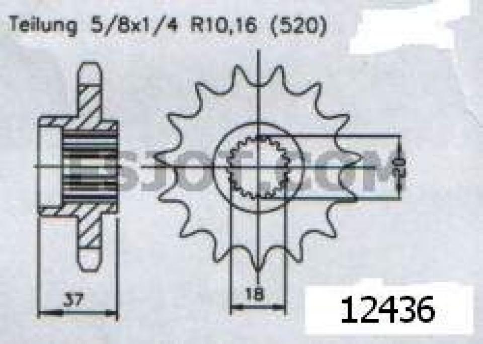 Pignon de sortie de boite Esjot pour Quad Aeon 180 Cobra Rs 4X2 2003 à 2004 17 dents pas 520 Neuf