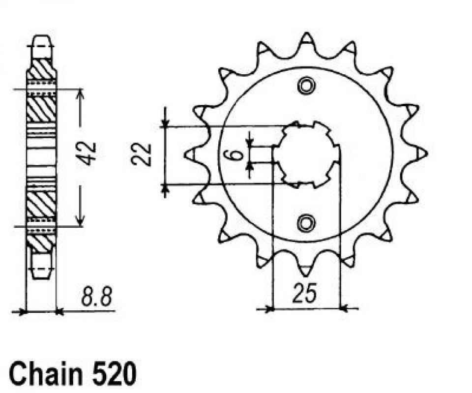 Pignon de sortie de boite Sifam pour Auto Neuf