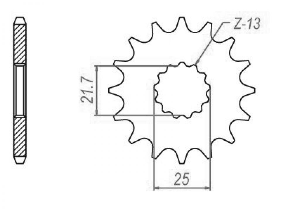 Pignon de sortie de boite Esjot pour Moto Suzuki 800 Gsx S 2023 Neuf