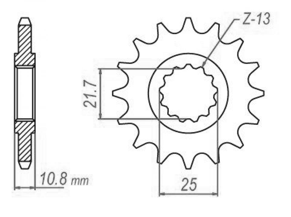 Pignon de sortie de boite Esjot pour Moto Yamaha 850 TDM 1996 à 1998 17 dents pas 525 Neuf