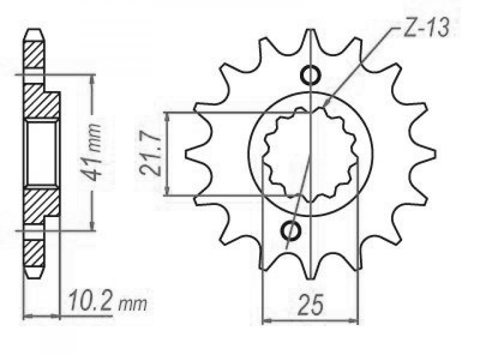 Pignon de sortie de boite Esjot pour Moto Yamaha 660 MT-03 2006 à 2013 15 dents pas 520 Neuf