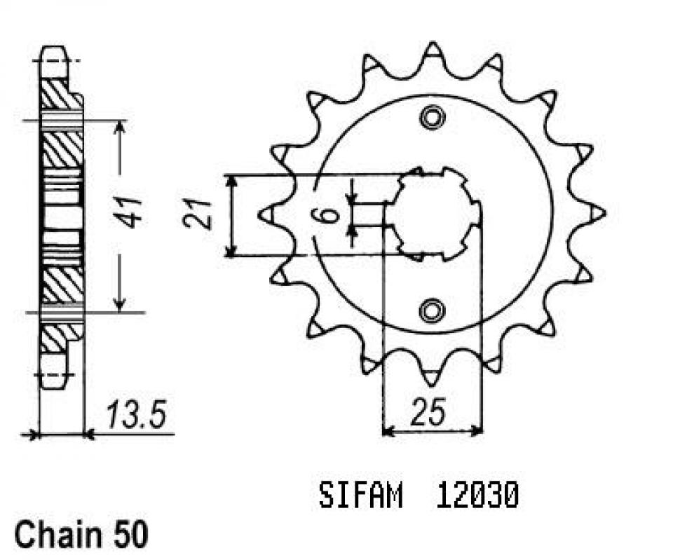 Pignon de sortie de boite Esjot pour Moto Honda 500 VF F 1984 à 1985 15 dents pas 530 Neuf