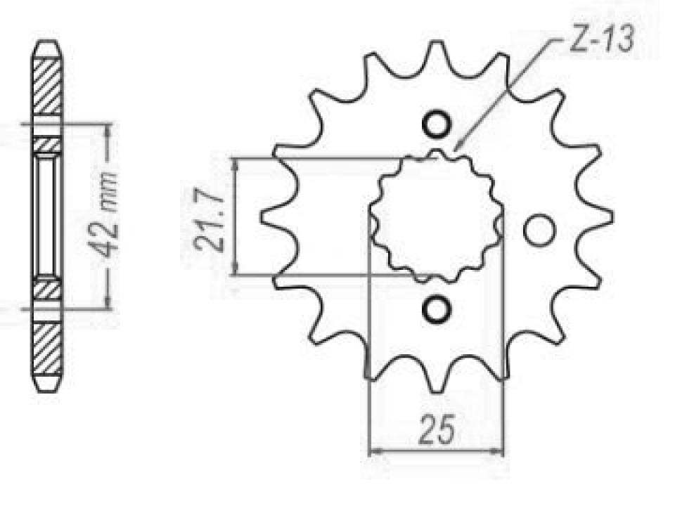 Pignon de sortie de boite Esjot pour Moto Kawasaki 250 Z A1/A2/A3 1979 à 1981 18 dents pas 530 Neuf