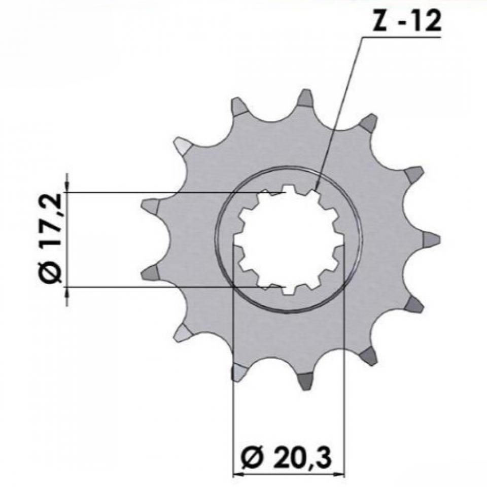Pignon de sortie de boite Doppler pour moto Rieju 50 MRT 2018 à 2017 14x428 Neuf