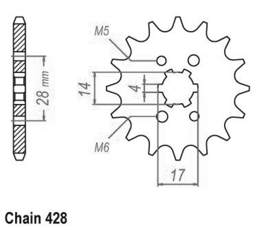 Pignon de sortie de boite Sifam pour Auto Neuf
