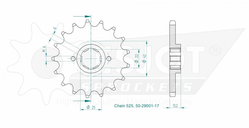 Pignon de sortie de boite Esjot pour Auto Neuf
