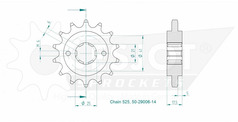 Pignon de sortie de boite Esjot pour Auto Neuf
