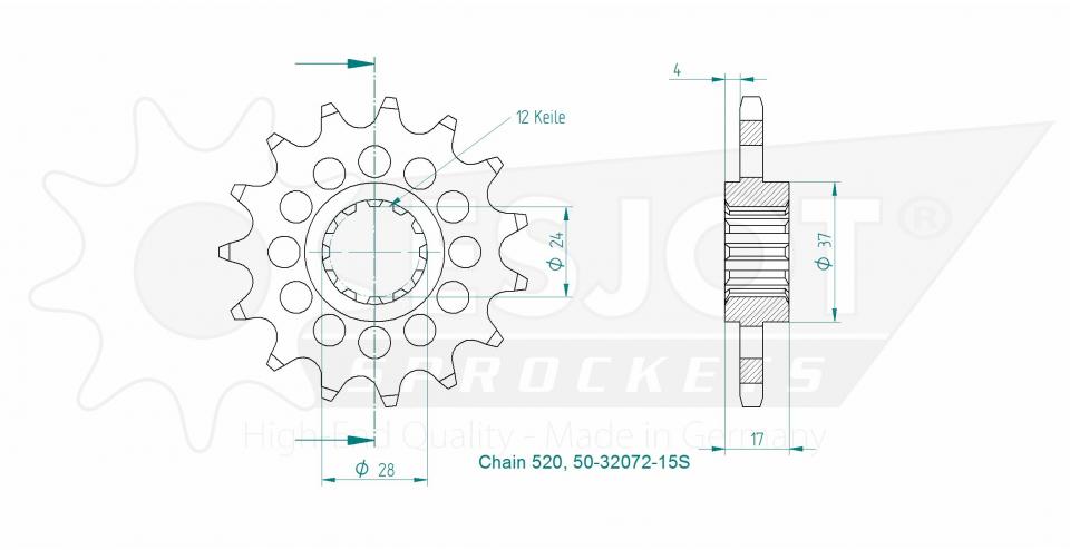 Pignon de sortie de boite Esjot pour Auto Neuf