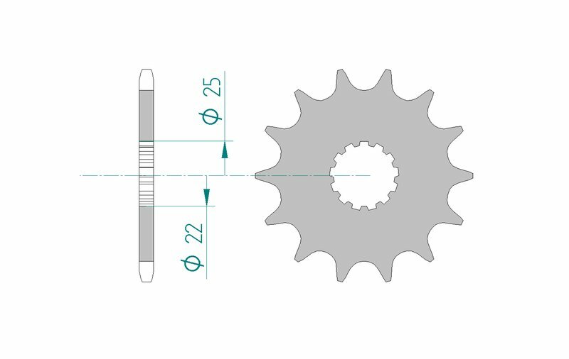 Pignon de sortie de boite Afam pour moto Aprilia 250 RS 1994-2003 13 dents P520