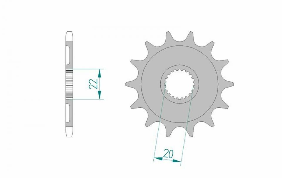 Pignon de sortie de boite Afam pour moto Yamaha 250 WR-F 2001 à 2024 13 dts P520