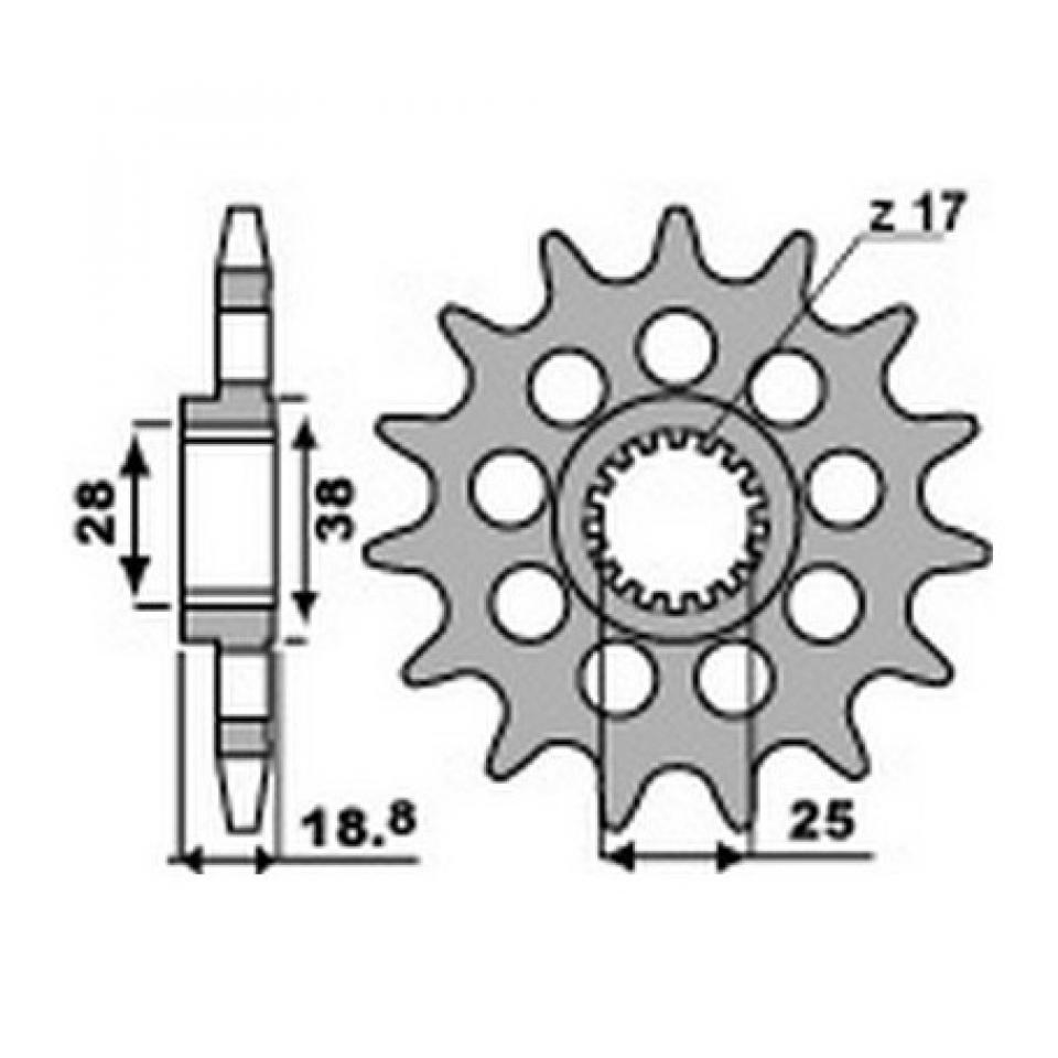 Pignon de sortie de boite PBR pour Moto Aprilia 1000 RSV4 2009 à 2011 16 dents pas 525 Neuf