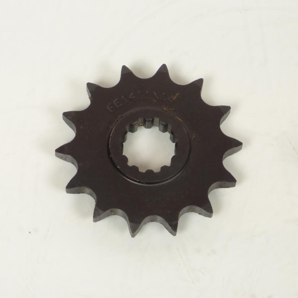 Pignon de sortie de boite France Equipement pour Moto Minarelli 50 AM6 14 dents pas 420 / E1411.14 Neuf
