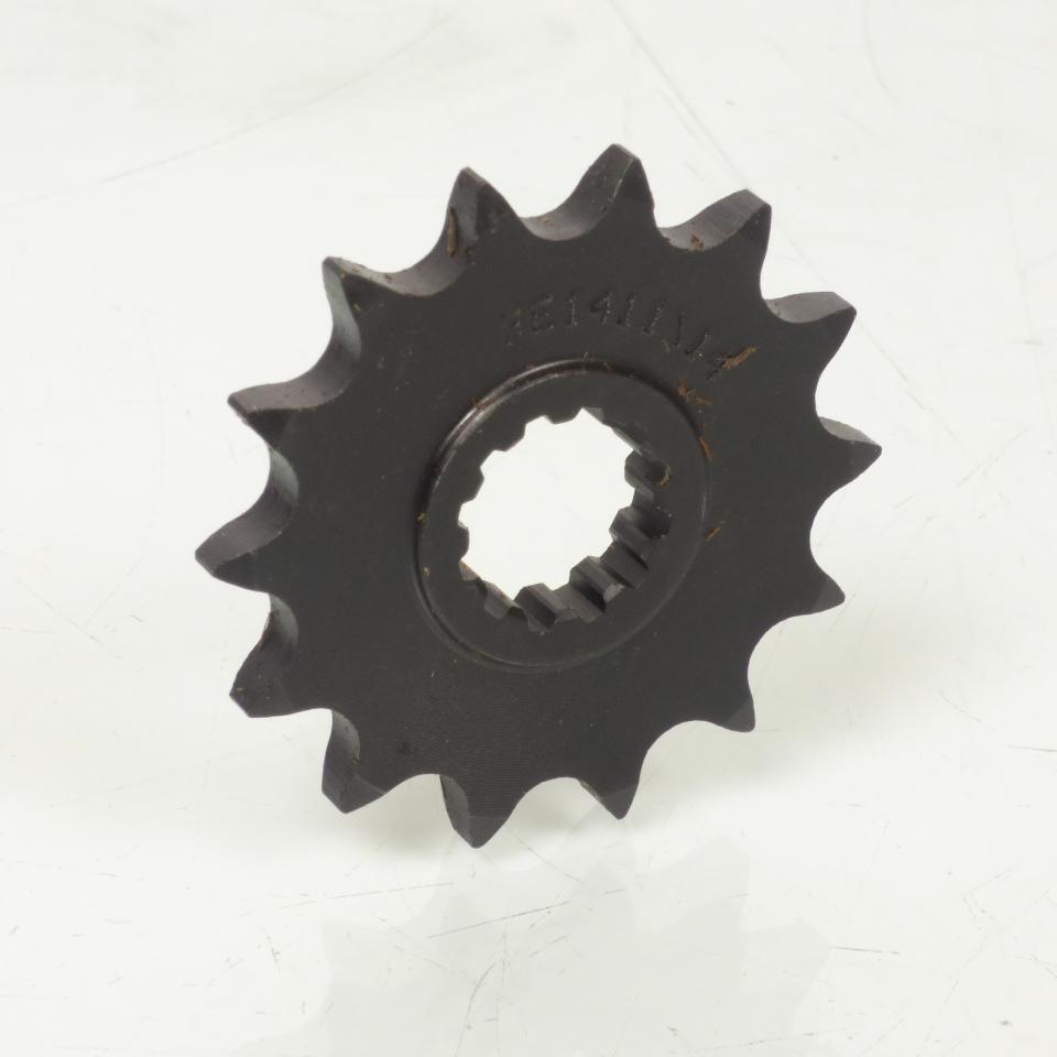 Pignon de sortie de boite France Equipement pour Moto Minarelli 50 AM6 14 dents pas 420 / E1411.14 Neuf