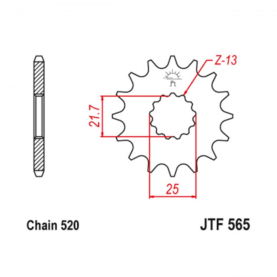 Pignon de sortie de boite JT Sprockets pour Auto Neuf