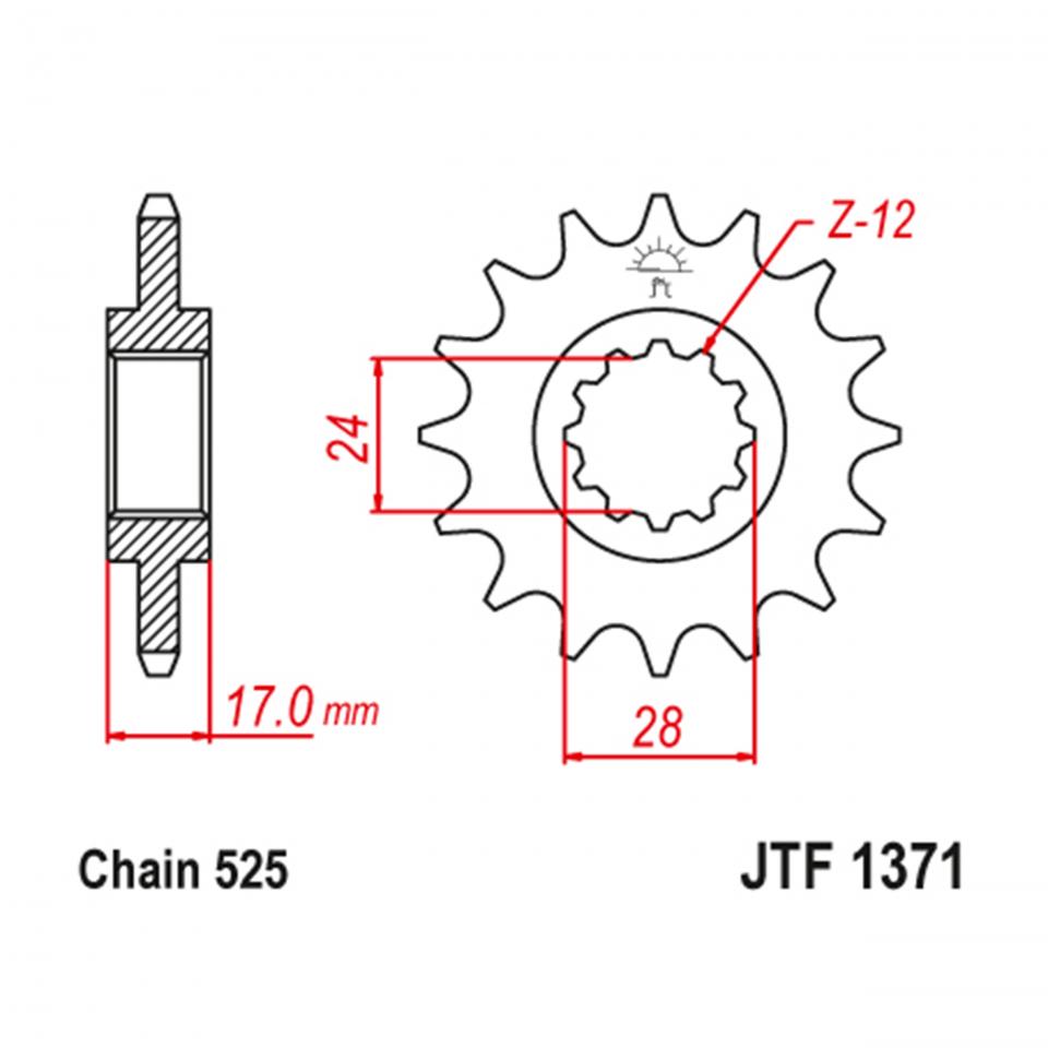 Pignon de sortie de boite JT Sprockets pour Auto Neuf