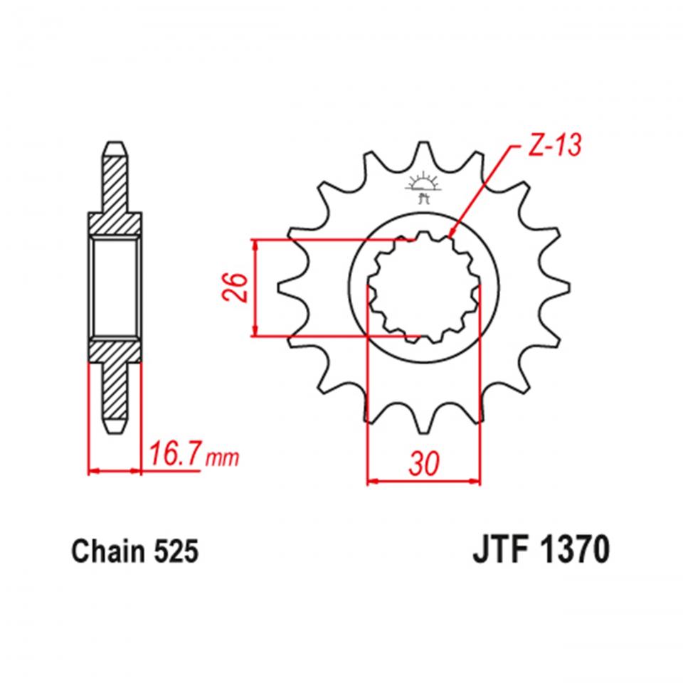 Pignon de sortie de boite JT Sprockets pour Auto Neuf