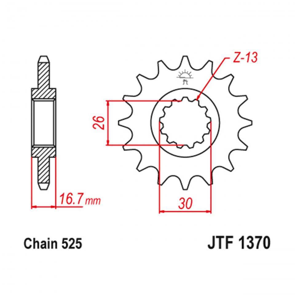 Pignon de sortie de boite JT Sprockets pour Auto Neuf