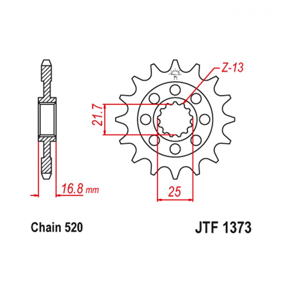 Pignon de sortie de boite JT Sprockets pour Auto Neuf