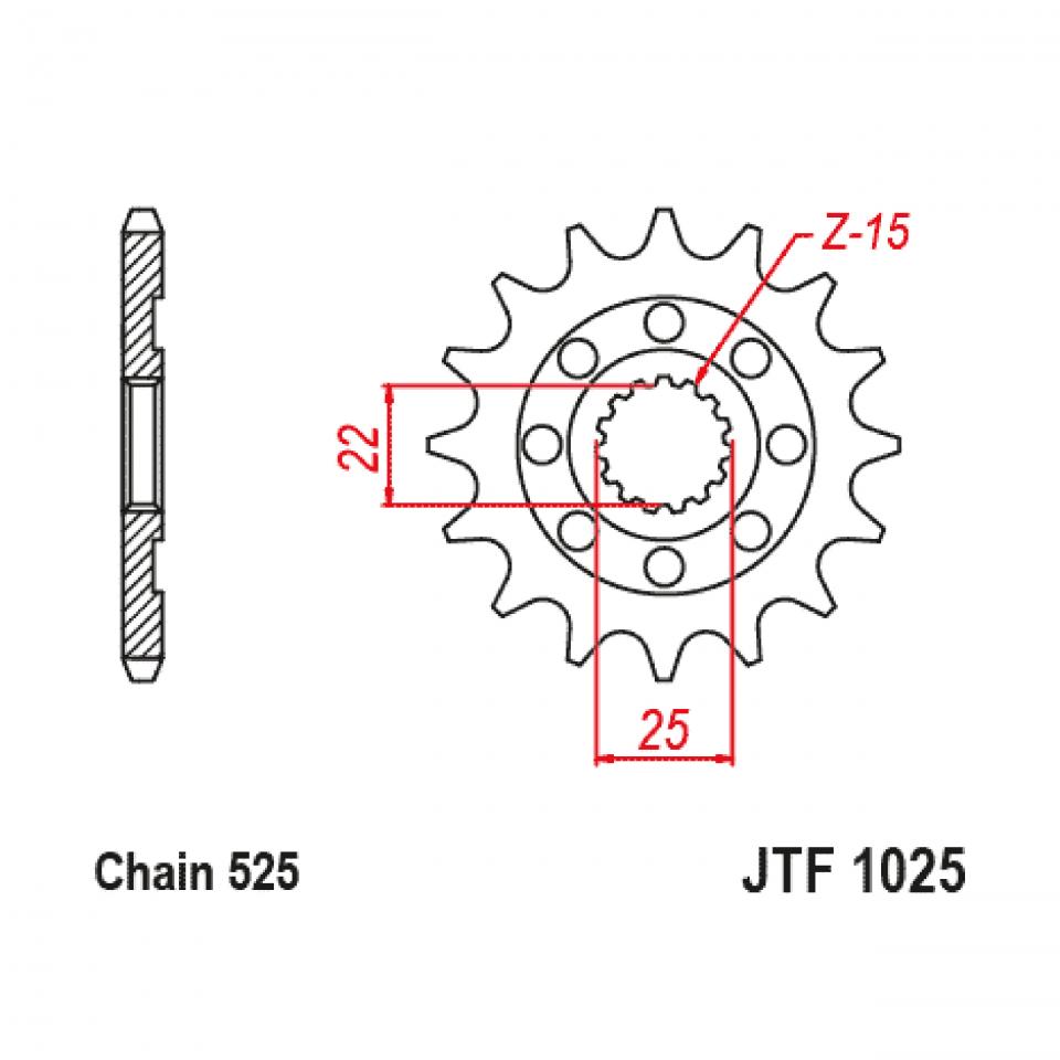 Pignon de sortie de boite JT Sprockets pour Auto Neuf