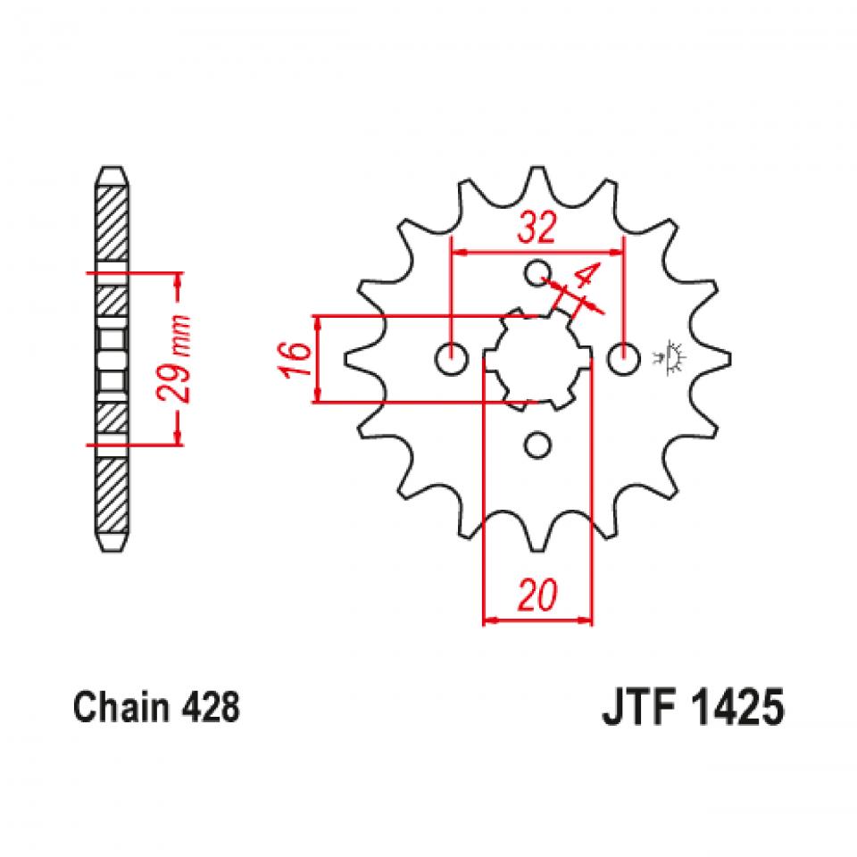 Pignon de sortie de boite JT Sprockets pour Auto Neuf