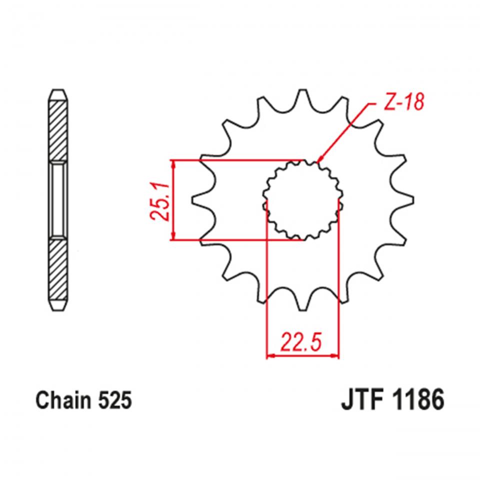 Pignon de sortie de boite JT Sprockets pour Auto Neuf