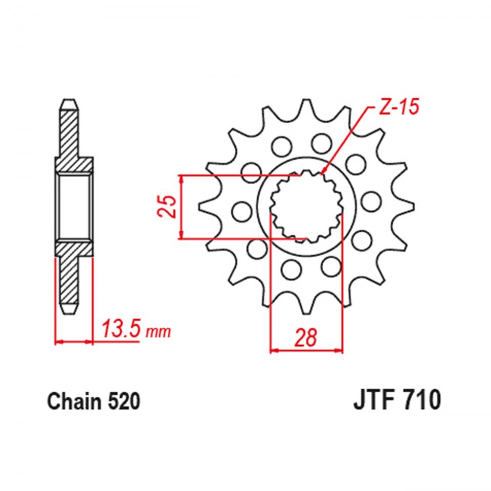 Pignon de sortie de boite JT Sprockets pour Auto Neuf