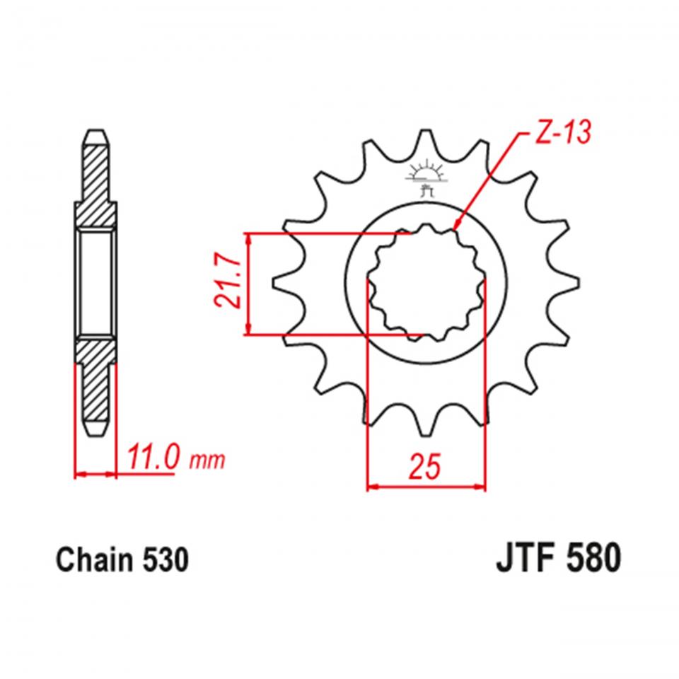 Pignon de sortie de boite JT Sprockets pour Auto Neuf