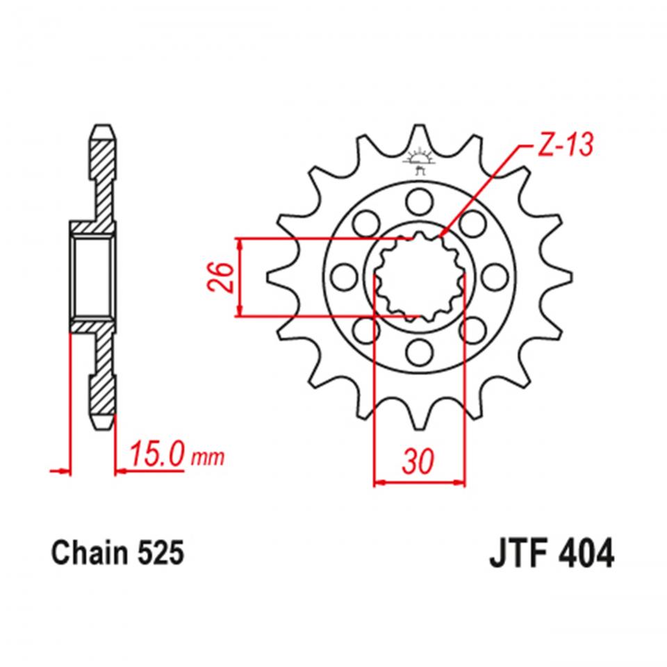 Pignon de sortie de boite JT Sprockets pour Auto Neuf