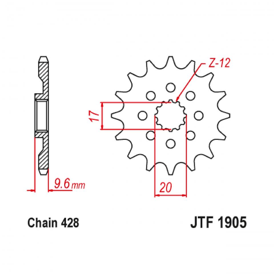 Pignon de sortie de boite JT Sprockets pour Auto Neuf