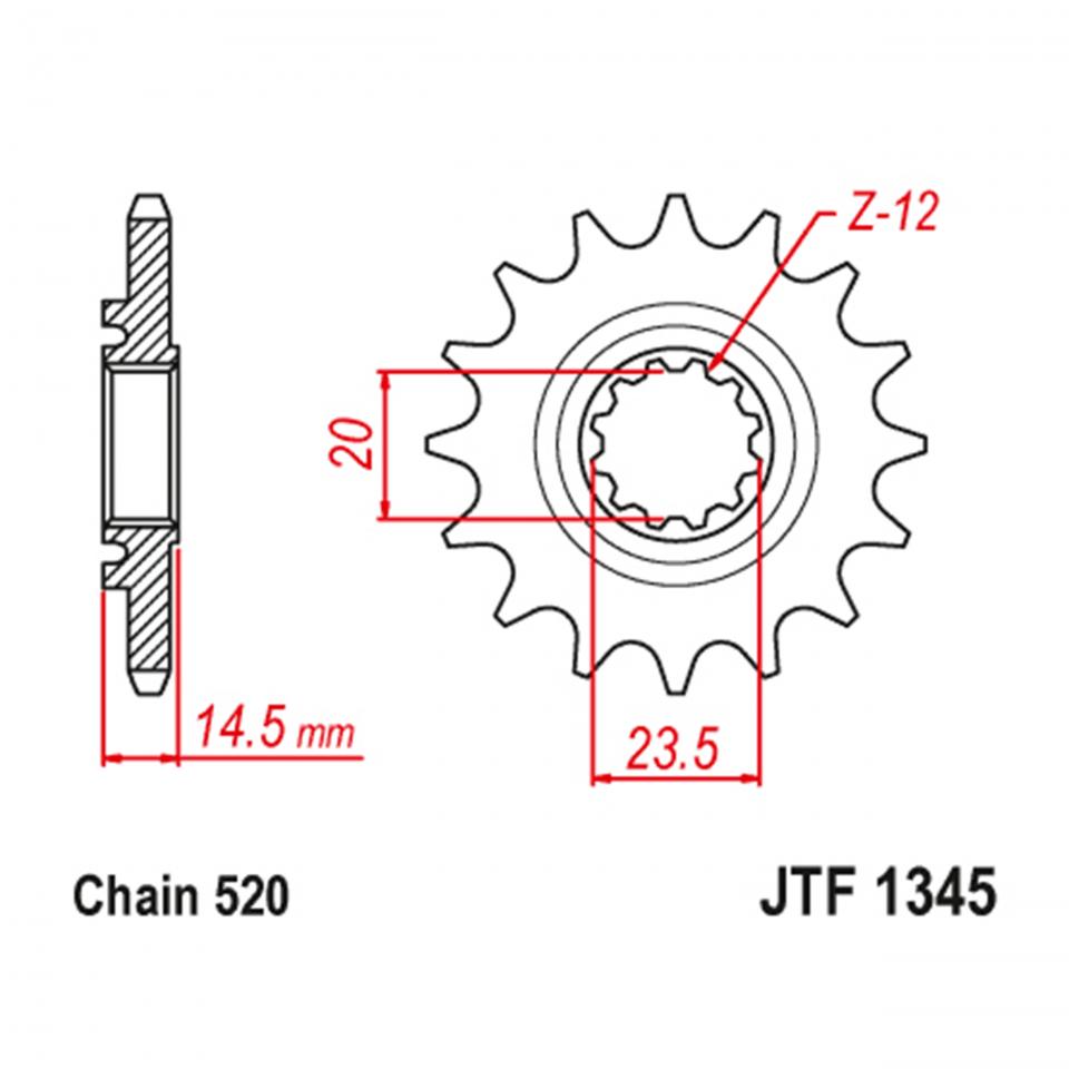 Pignon de sortie de boite JT Sprockets pour Auto Neuf